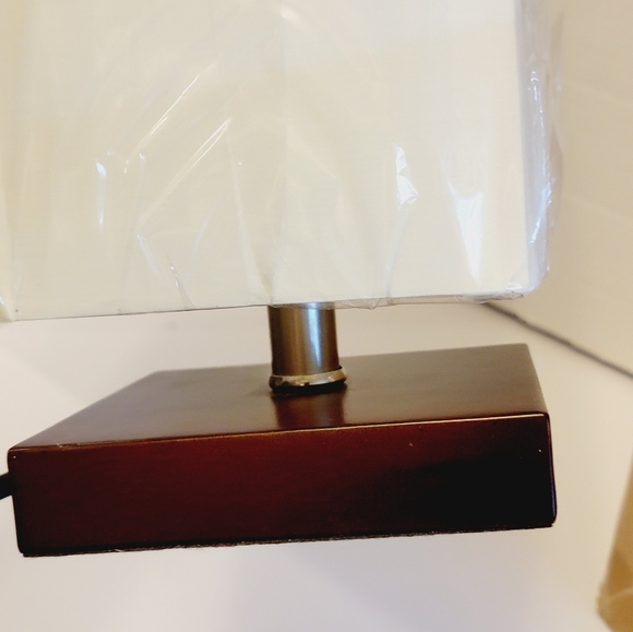 Brightech Wooden Base Table & Desk Lamp – Elongated Fabric Shade - Picture 6 of 11